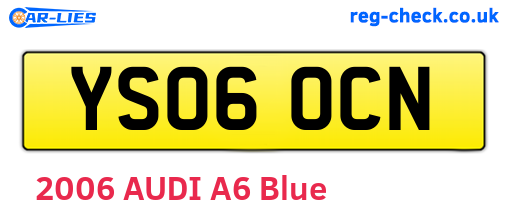 YS06OCN are the vehicle registration plates.