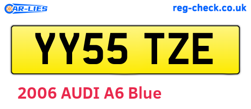 YY55TZE are the vehicle registration plates.