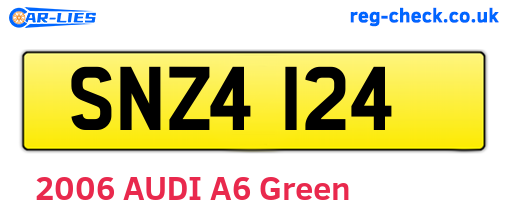 SNZ4124 are the vehicle registration plates.