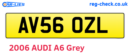 AV56OZL are the vehicle registration plates.