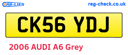 CK56YDJ are the vehicle registration plates.