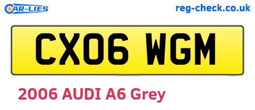 CX06WGM are the vehicle registration plates.