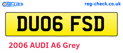 DU06FSD are the vehicle registration plates.