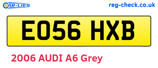 EO56HXB are the vehicle registration plates.