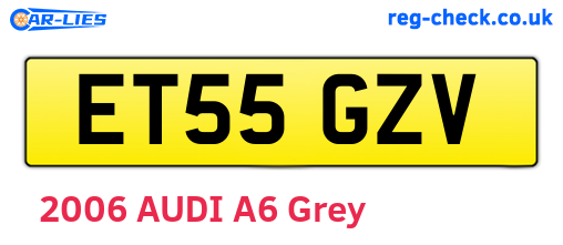 ET55GZV are the vehicle registration plates.