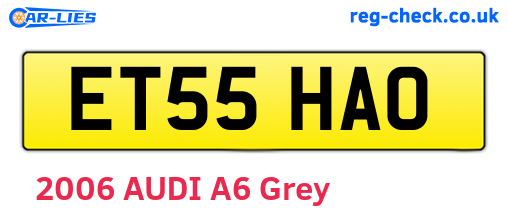 ET55HAO are the vehicle registration plates.