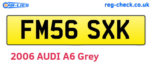 FM56SXK are the vehicle registration plates.
