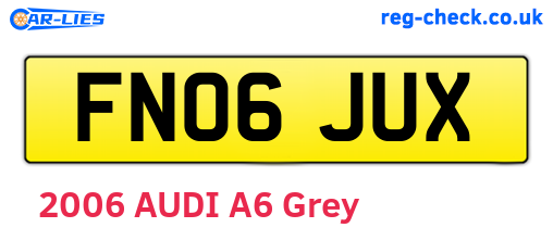 FN06JUX are the vehicle registration plates.