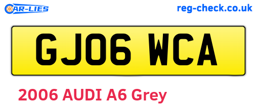 GJ06WCA are the vehicle registration plates.