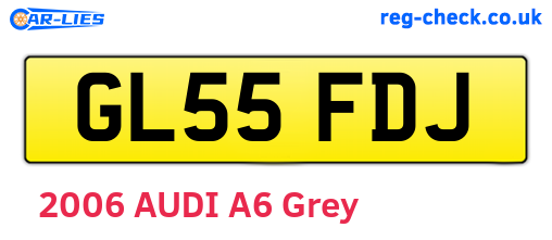 GL55FDJ are the vehicle registration plates.