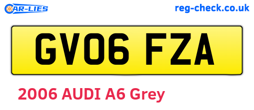 GV06FZA are the vehicle registration plates.