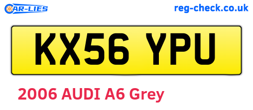 KX56YPU are the vehicle registration plates.