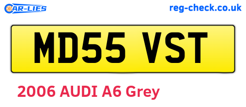 MD55VST are the vehicle registration plates.