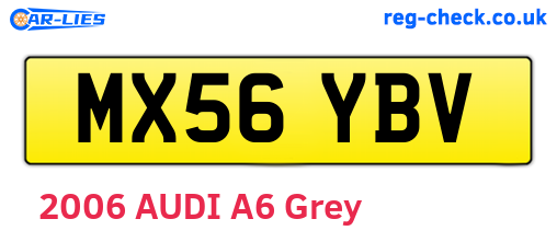MX56YBV are the vehicle registration plates.