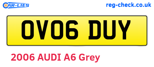 OV06DUY are the vehicle registration plates.