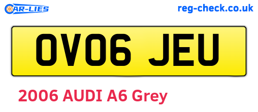 OV06JEU are the vehicle registration plates.