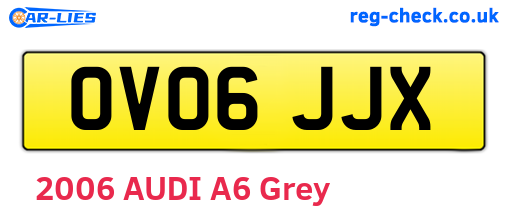 OV06JJX are the vehicle registration plates.