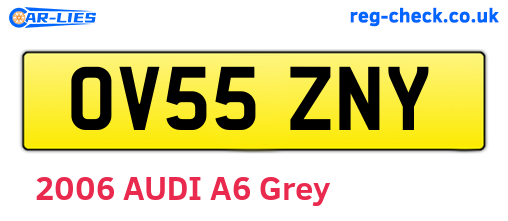 OV55ZNY are the vehicle registration plates.