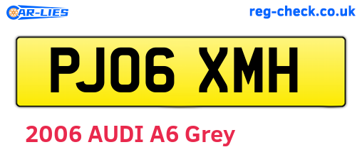 PJ06XMH are the vehicle registration plates.