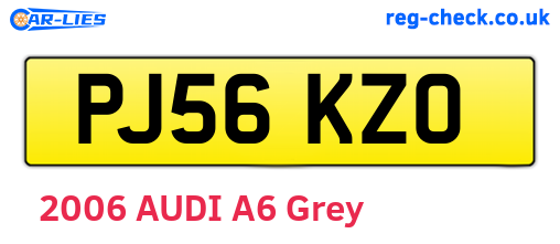 PJ56KZO are the vehicle registration plates.