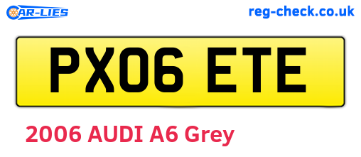PX06ETE are the vehicle registration plates.