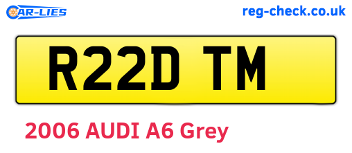 R22DTM are the vehicle registration plates.