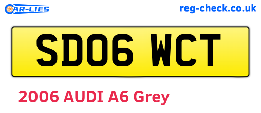 SD06WCT are the vehicle registration plates.