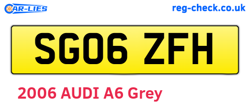 SG06ZFH are the vehicle registration plates.