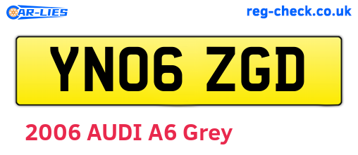 YN06ZGD are the vehicle registration plates.