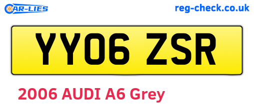 YY06ZSR are the vehicle registration plates.
