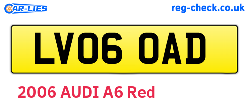 LV06OAD are the vehicle registration plates.