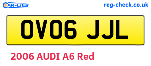 OV06JJL are the vehicle registration plates.