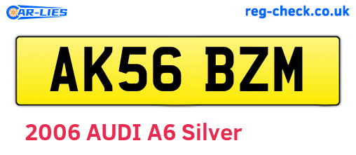 AK56BZM are the vehicle registration plates.