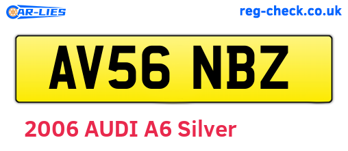 AV56NBZ are the vehicle registration plates.