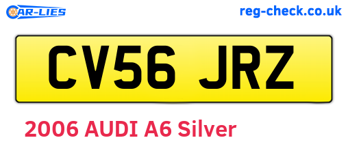 CV56JRZ are the vehicle registration plates.