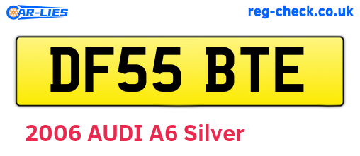 DF55BTE are the vehicle registration plates.