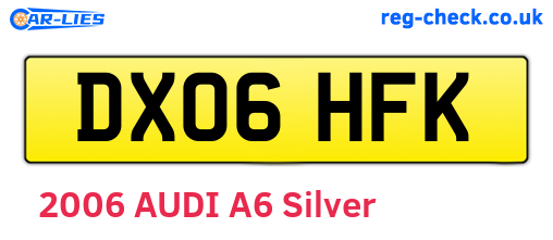 DX06HFK are the vehicle registration plates.