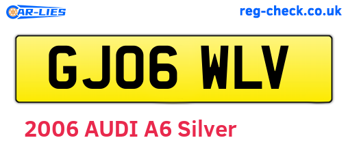 GJ06WLV are the vehicle registration plates.