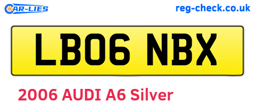 LB06NBX are the vehicle registration plates.