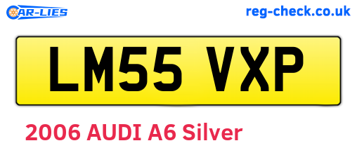 LM55VXP are the vehicle registration plates.
