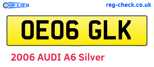OE06GLK are the vehicle registration plates.