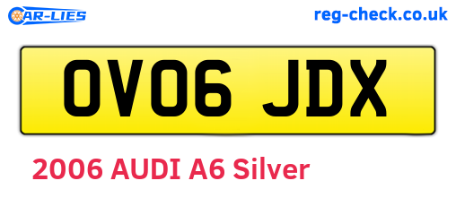 OV06JDX are the vehicle registration plates.