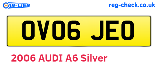 OV06JEO are the vehicle registration plates.