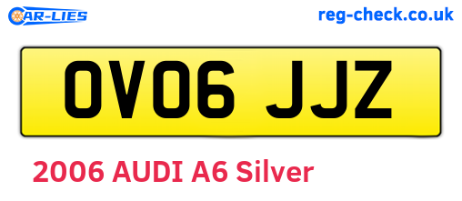 OV06JJZ are the vehicle registration plates.
