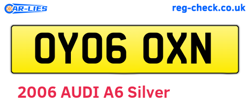OY06OXN are the vehicle registration plates.