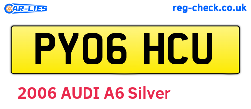 PY06HCU are the vehicle registration plates.