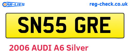 SN55GRE are the vehicle registration plates.