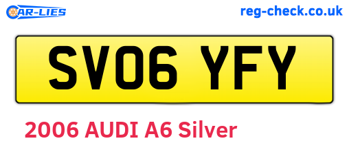 SV06YFY are the vehicle registration plates.