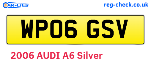 WP06GSV are the vehicle registration plates.