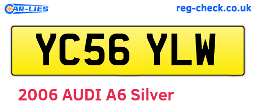 YC56YLW are the vehicle registration plates.
